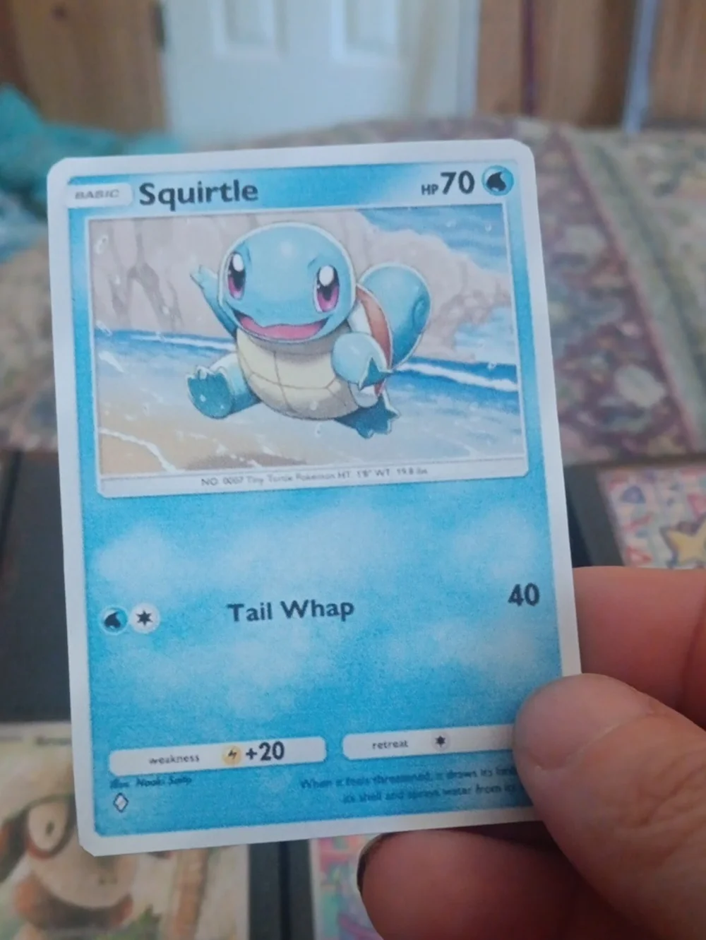 Pokemon Squirtle Trading Card - Blue White